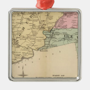 Deel van West Chester County, New York Metalen Ornament
