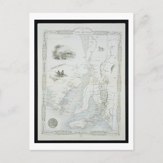 Deel van Zuid-Australië, uit een reeks van World M Briefkaart (Voorkant)