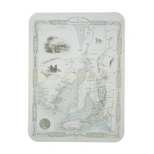 Deel van Zuid-Australië, uit een reeks van World  Magneet