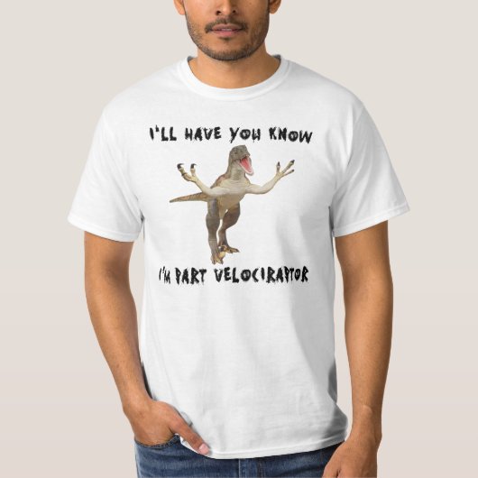 Deel Velociraptor. T-shirt (Voorkant)