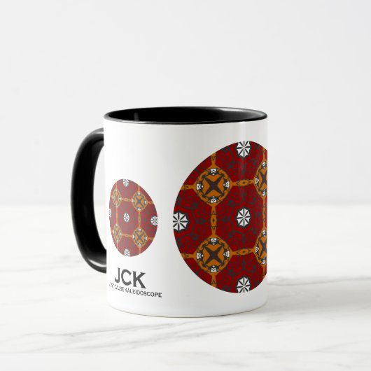 Deel vier caleidoscoop art drieëntwintig mok (Voorkant links)