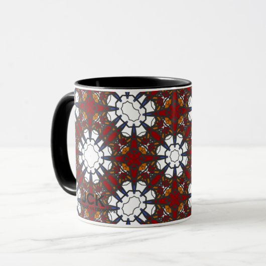 Deel vier caleidoscoop art twaalf mok (Voorkant links)