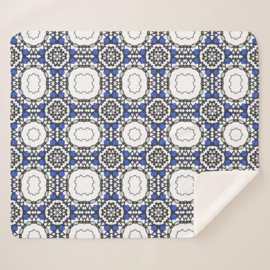 Deel vier: Kaleidoscoop art vier Sherpa Deken (Voorkant (horizontaal))