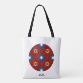 Deel vier's caleidoscoop art 18 tote bag (Achterkant)