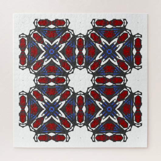 Deel vier's caleidoscoop art veertien legpuzzel (Verticaal)