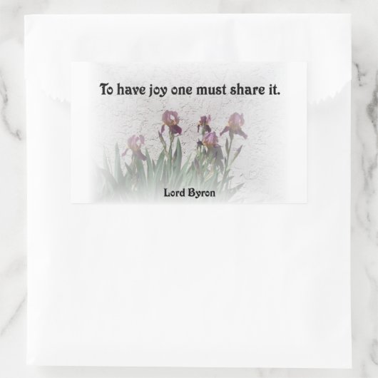 Deel vreugde rechthoekige sticker (Tas)