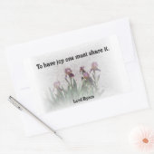 Deel vreugde rechthoekige sticker (Envelop)