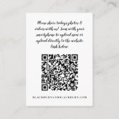 Deel Weduwfoto's QR Scancode Sjabloon zwart (Achterkant)