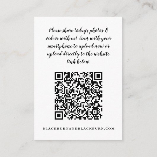 Deel Weduwfoto's QR Scancode Sjabloon zwart (Achterkant)