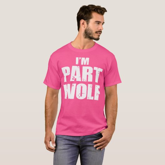 Deel Wolf Menselijk Hongerig Wilde Dier T-shirt (Voorkant volledig)