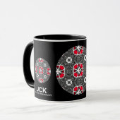 Deel zestien's caleidoscoop art vijf mok (Voorkant links)