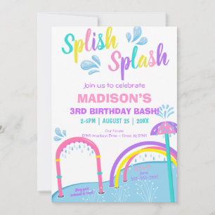 Deelgebied Splish Splash Pad Water Park Girl Birth Kaart