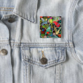 Deelgebieden van de wereld II Vierkante Button 5,1 Cm (In situ)