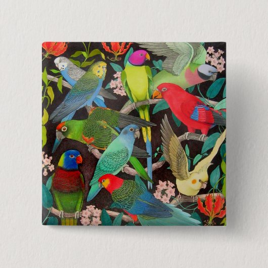 Deelgebieden van de wereld II Vierkante Button 5,1 Cm (Voorkant)