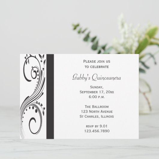 Deelname aan het programma Black and White Swirl Q (Staand voorkant)