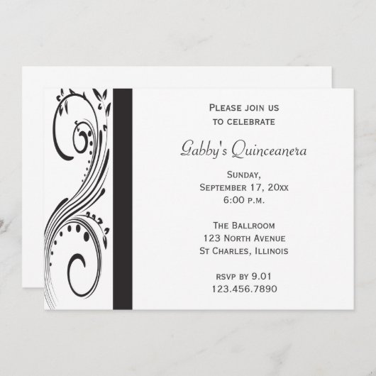 Deelname aan het programma Black and White Swirl Q (Voorkant / Achterkant)