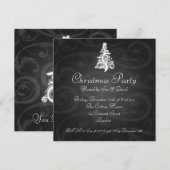 Deelname aan legant Swirly Tree Black Kaart (Voorkant / Achterkant)