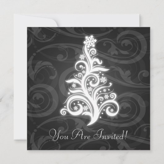 Deelname aan legant Swirly Tree Black Kaart (Achterkant)