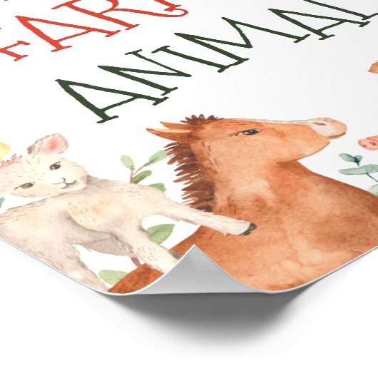 Deelname dierentuin Boerderij gebruiken Poster (Hoek)