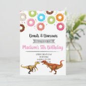 Deelname Donut en dinosauriërs Kaart (Staand voorkant)