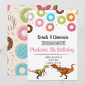 Deelname Donut en dinosauriërs Kaart (Voorkant / Achterkant)