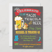 Deelname Tacos, Tequila en Beer Fiesta Kaart (Voorkant)