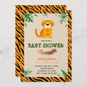 Deelname van de Republiek baby shower in Tiger Kaart (Voorkant / Achterkant)