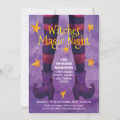 Deelname van heksen Magic Night Halloween Kaart (Voorkant)