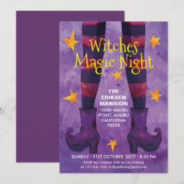Deelname van heksen Magic Night Halloween Kaart