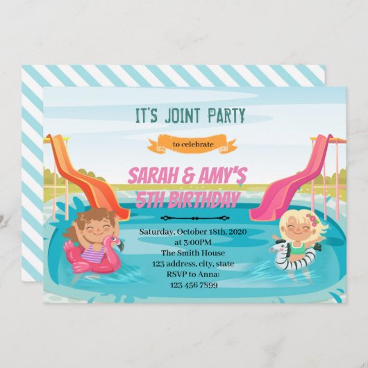 Deelname watersilde girl kaart (Voorkant / Achterkant)