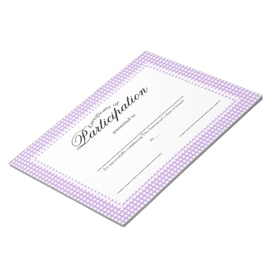 Deelnamecertificaten Notitieblok (Schuin)