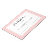 Deelnamecertificaten Notitieblok (Schuin)