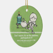 Deelnemen aan het leven keramisch ornament (Rechts)