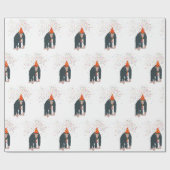 Deelnemende dieren met een partij cadeaupapier (Vlak)