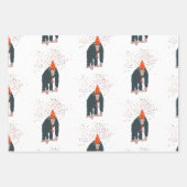 Deelnemende dieren met een partij inpakpapier vel (Voorkant)