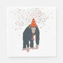 Deelnemende dieren met een partij servet