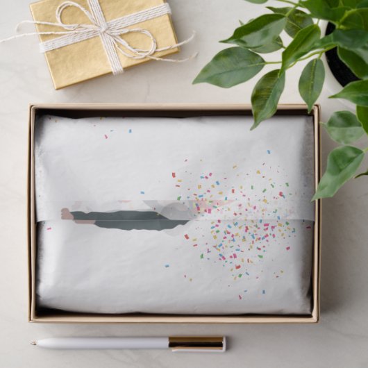 Deelnemende dieren met een partij tissuepapier (Geschenk)