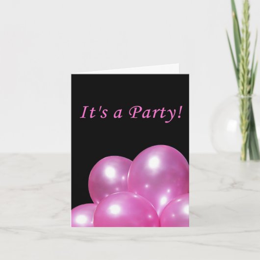 Deelnemende donkerroze ballonnen (Voorkant)