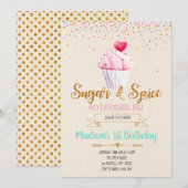 Deelnemende partij suiker en specerijen kaart (Voorkant / Achterkant)