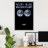 Deelnemer Earth Hour (met klokken) Poster (Thuiskantoor)