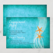 Deelnemer strandbruiloft kaart (Voorkant / Achterkant)