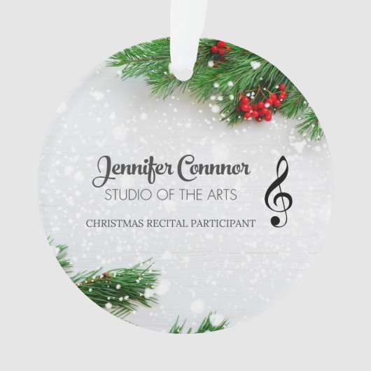 Deelnemeringsornament voor recital ornament (voorkant)