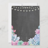 Deelnemingspartners krijgslichten Succulents uitno Kaart (Achterkant)