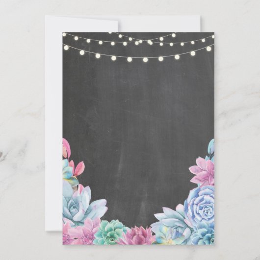 Deelnemingspartners krijgslichten Succulents uitno Kaart (Achterkant)