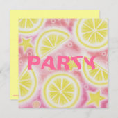 Deelplein voor roze citroenen kaart (Voorkant / Achterkant)