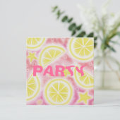 Deelplein voor roze citroenen kaart (Staand voorkant)