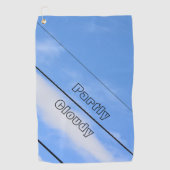 Deels bewolkt hemelsblauw  golfhanddoek (Voorkant)
