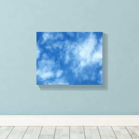 Deels Cloudy Blue Sky Foto op Wrapped Canvas Afdruk (Insitu (Houten vloer))
