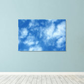Deels Cloudy Blue Sky Foto op Wrapped Canvases Canvas Afdruk (Insitu (Houten vloer))