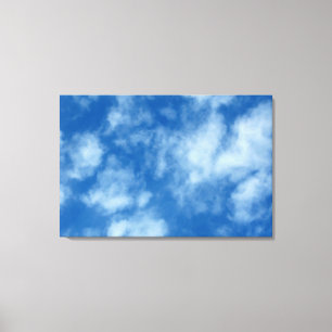 Deels Cloudy Blue Sky Foto op Wrapped Canvases Canvas Afdruk